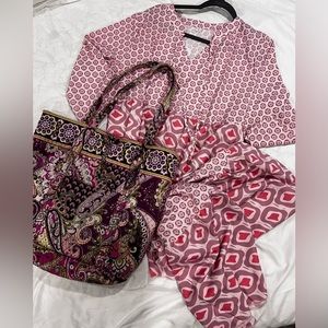 NWT silky Beach cover or lounger with Vera Bradley tote